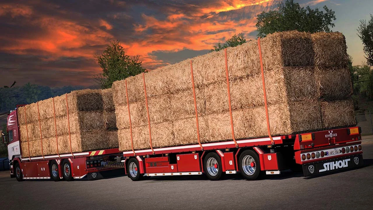 Pierrard Scania R580 V8 Tandem + Royen Trailer