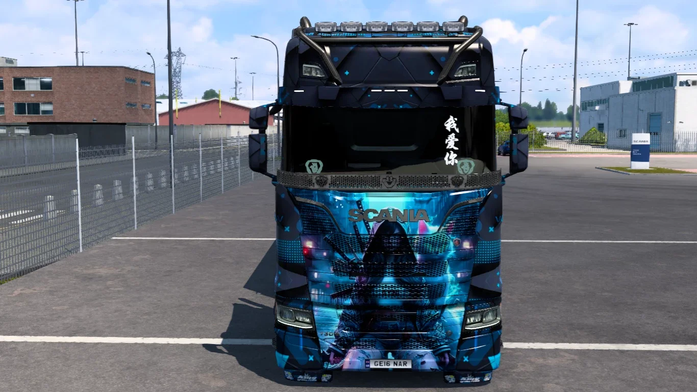 Scania S Blue Cyber Girl Skin v1.0 1.5x 8