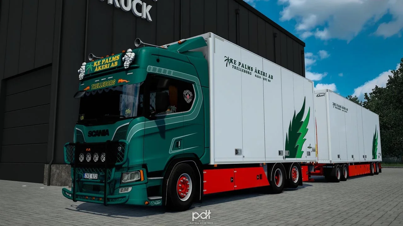 Scania R520 KE Palms Akeri AB + Trailer v8.0