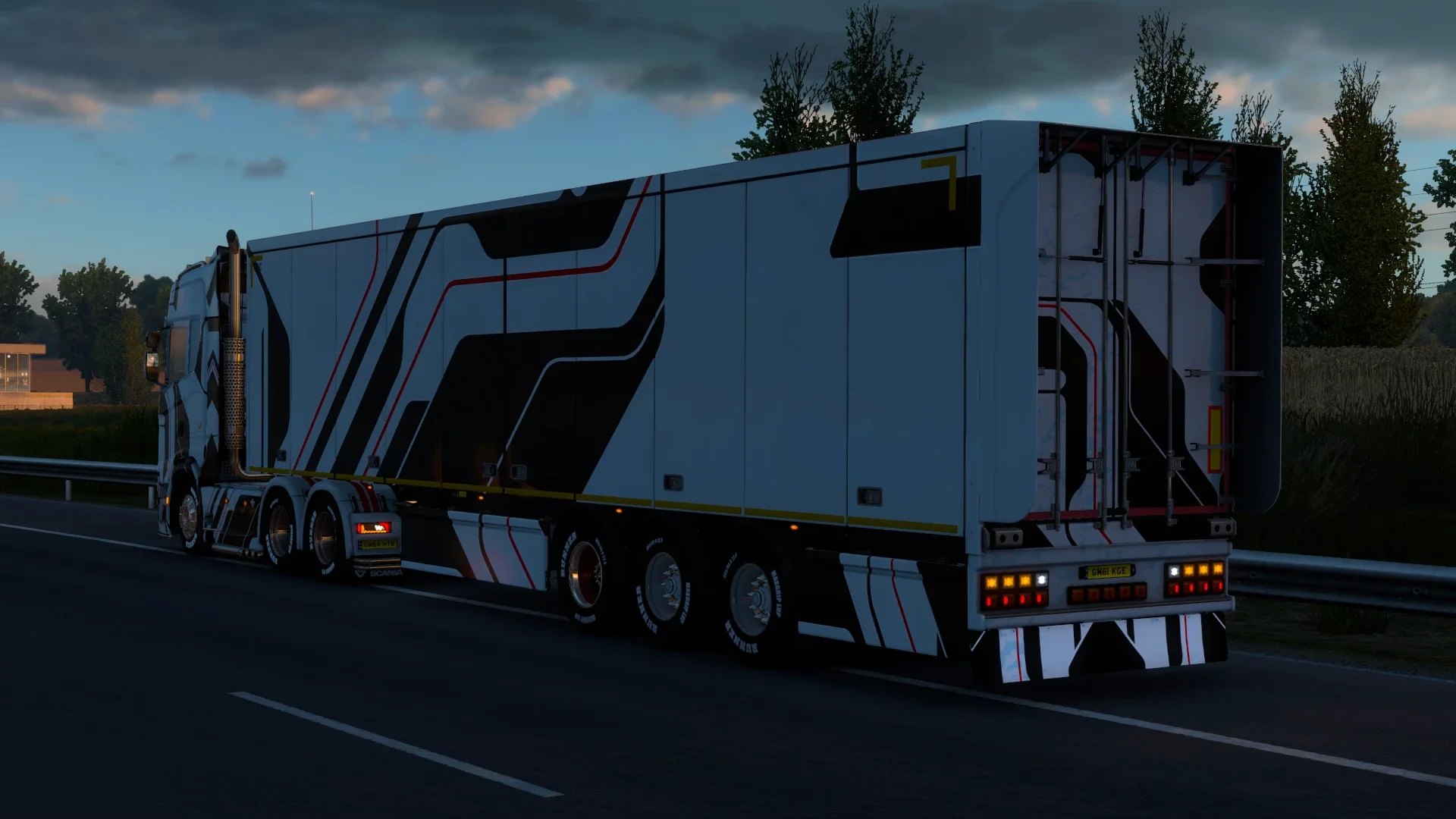 Scania Black hard line X Skin v1.0 2