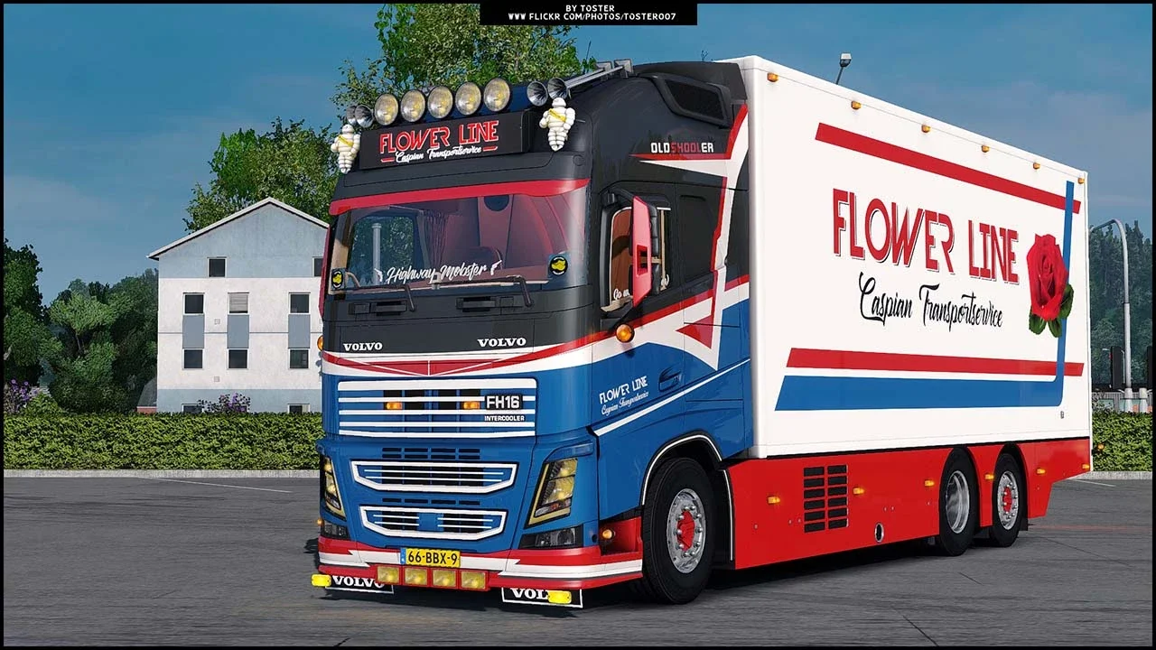 VOLVO FH16 FLOWER LINE + BDF TRAILER v6.0.X