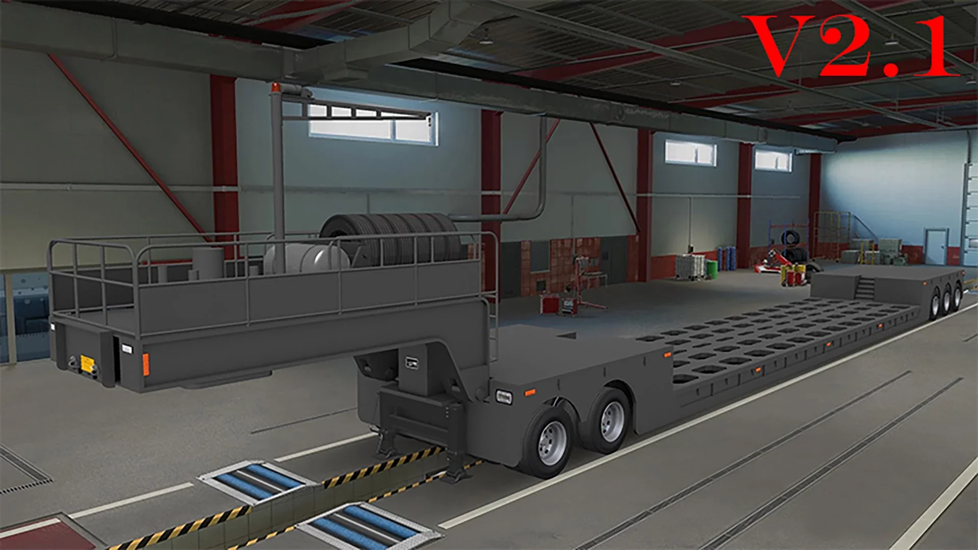Multi AXLE FLATBED TRAILER 10 AXLES v3.0 3