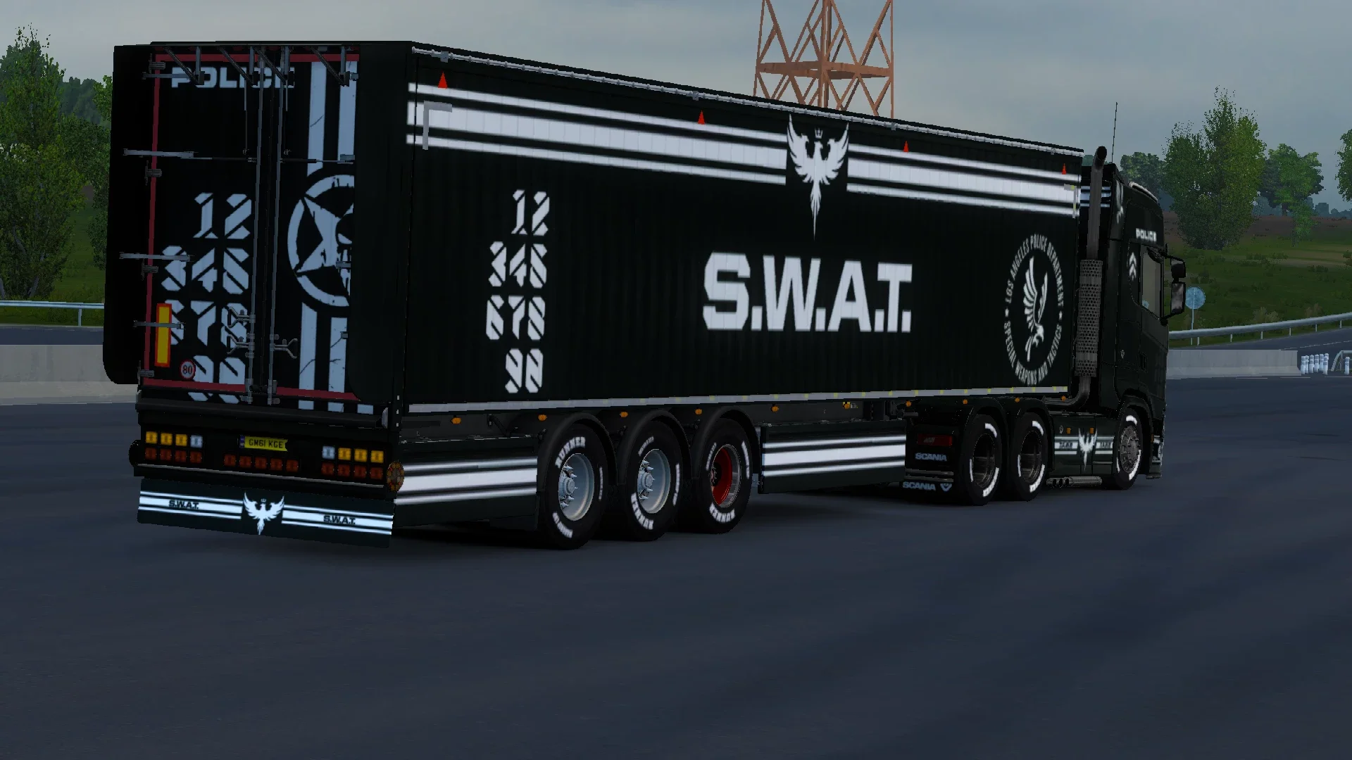 SCANIA LAPD S.W.A.T. SKIN v1.0 2