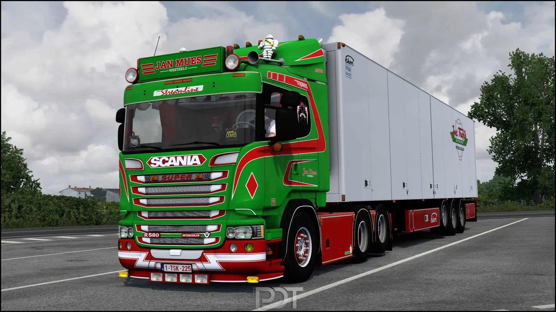 Scania R580 + Trailer Jan Mues v9.0