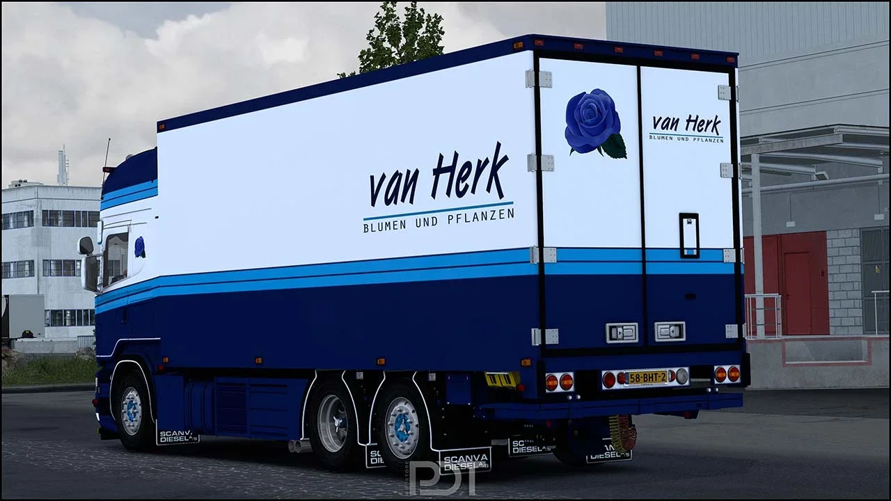Scania R450 + trailer van Herk v16.0