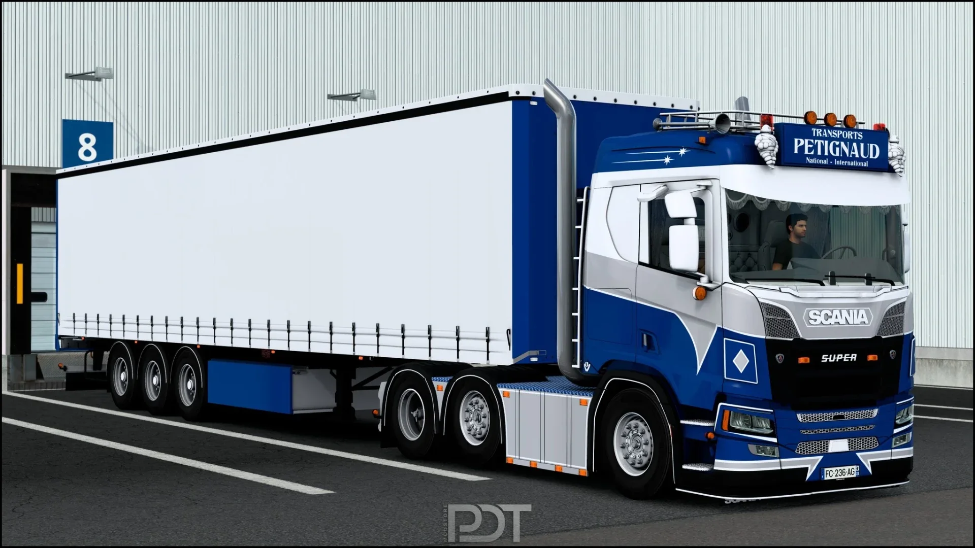 Scania R580 Petignaud Transport+Trailer v7.0