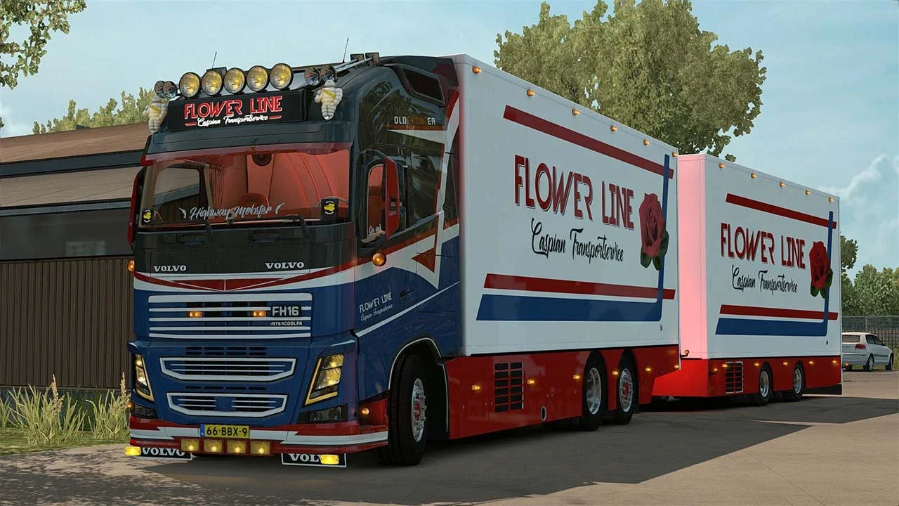 VOLVO FH16 FLOWER LINE + BDF TRAILER v6.0.X 4