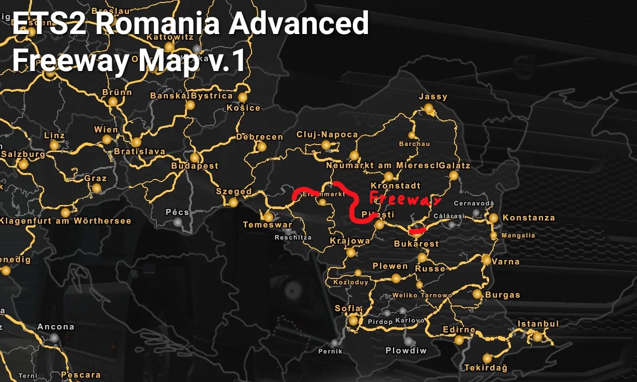 Romania Advanced Freeway Map v1.0