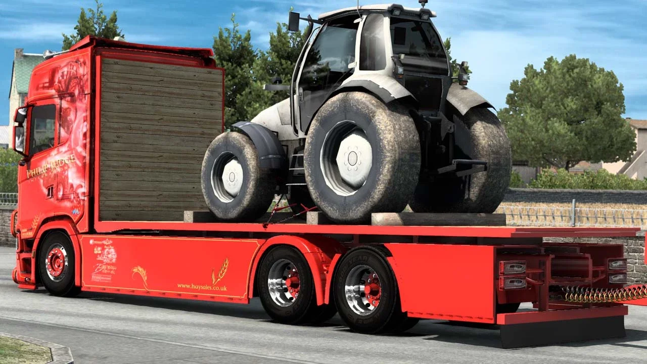 Custom Flatbed Chassis and Trailer Combo for RJL Next Gen Scania v5.0 2