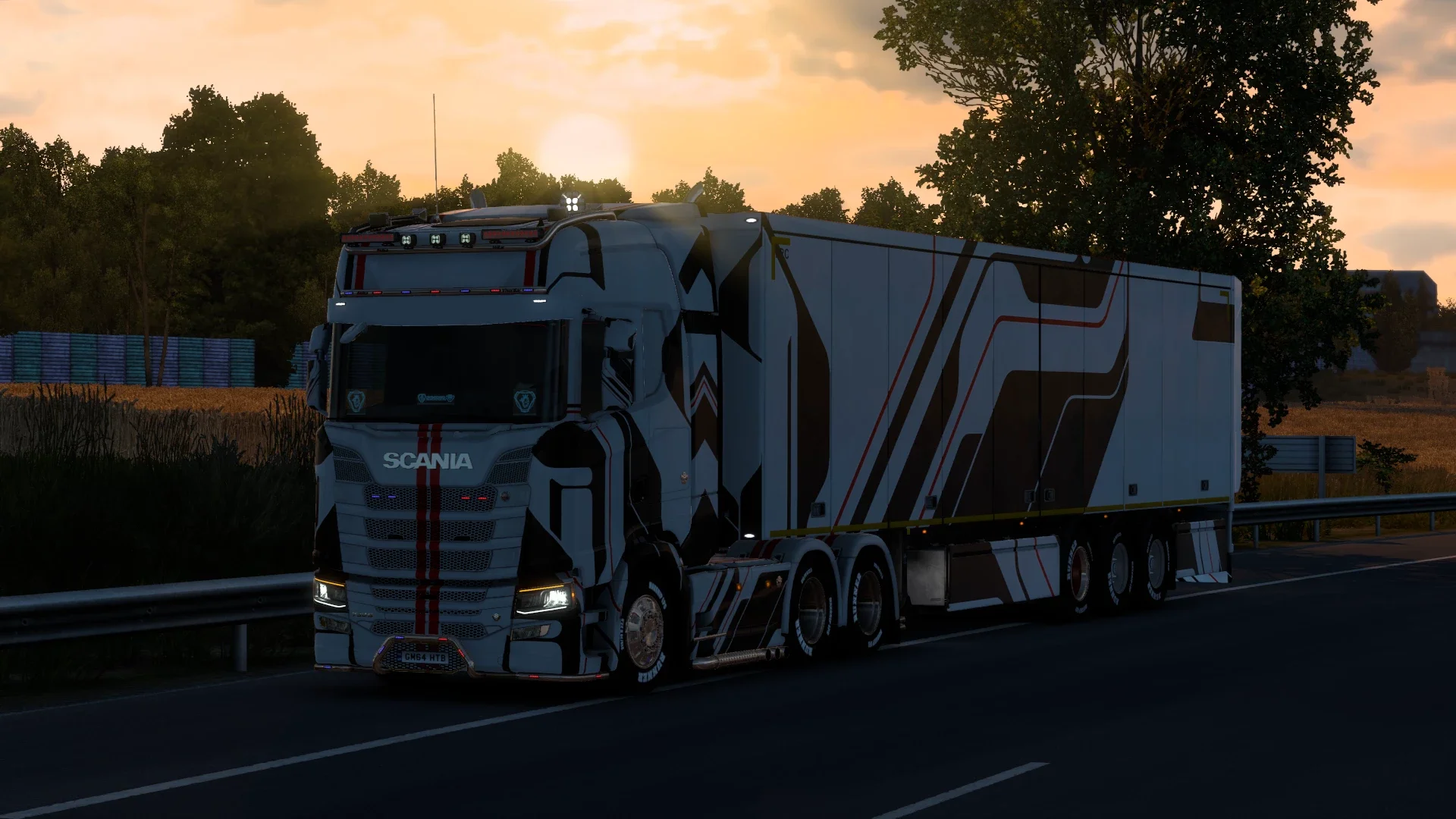Scania Black hard line X Skin v1.0 5