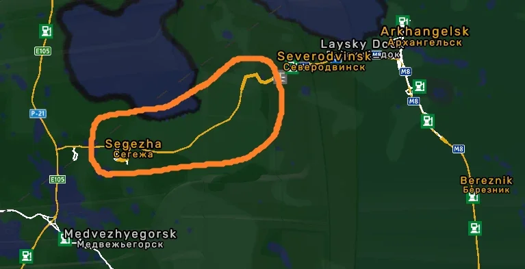 Segezha (VK RusMap) Severodvinsk (Road to Arkhangelsk) Road Connection v1.1 5