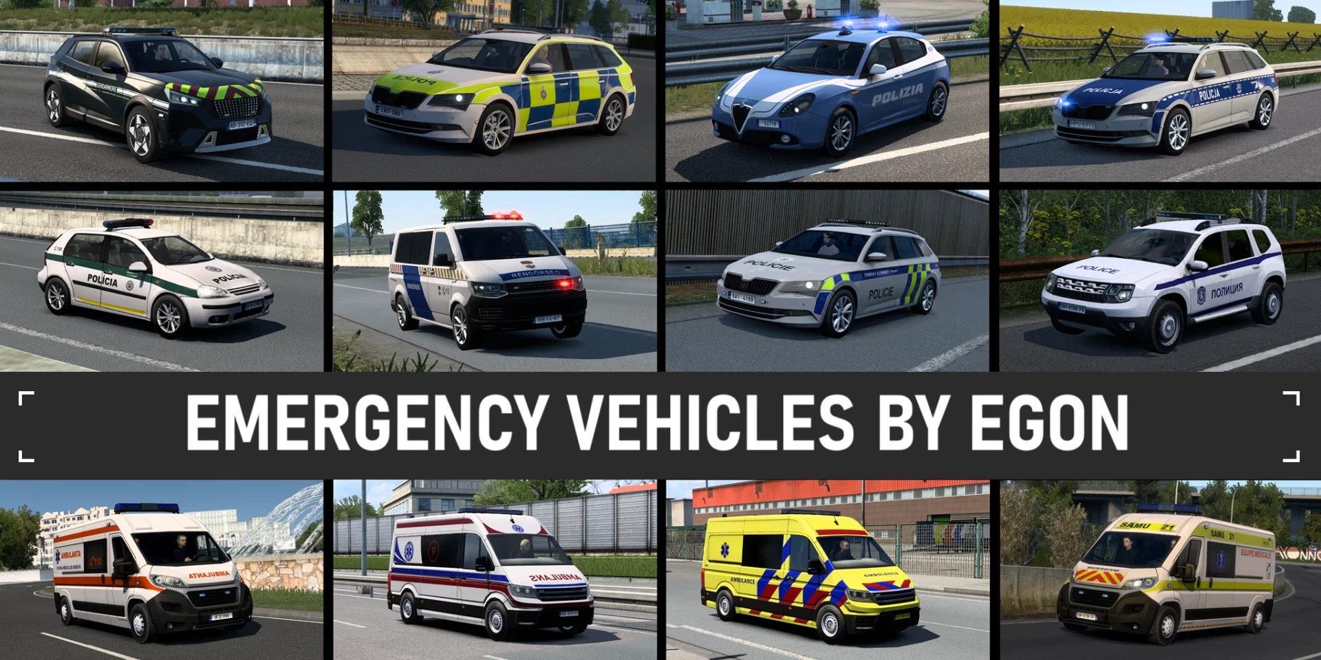 Emergency vehicles by Egon v1.1