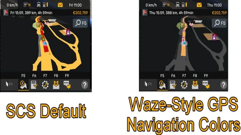 Waze Style GPS Navigation Colors – Realistic Dark Mode v1.5