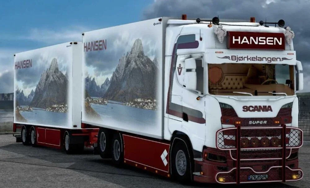 SCANIA S580 HANSEN + BUSSBYGG BDF TRAILER v1.5