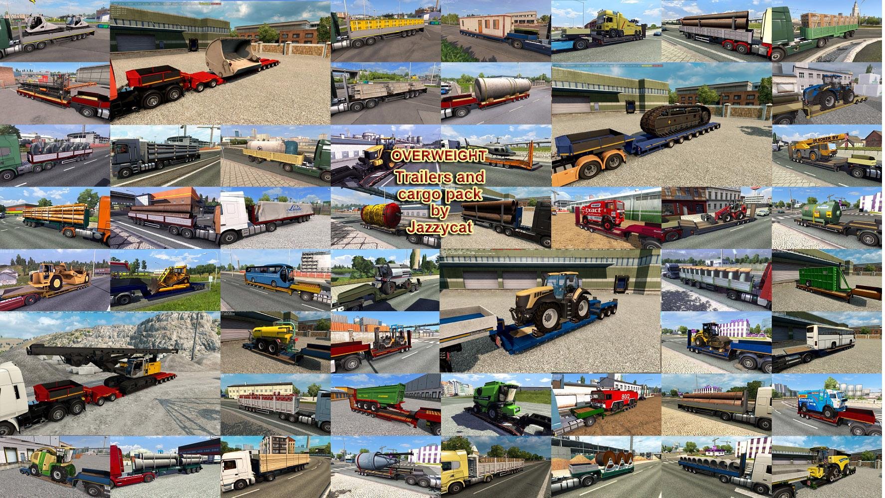 Overweight Trailers and Cargo Pack by Jazzycat v 11.9.6