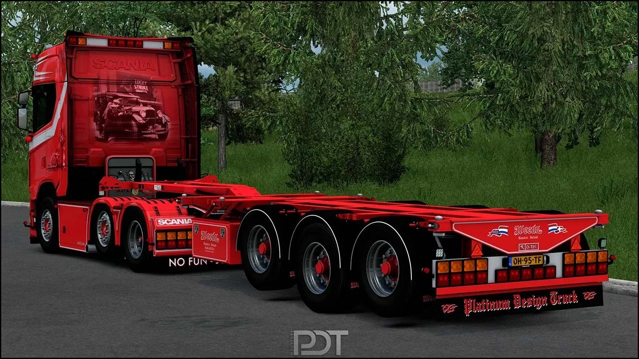 Scania S500 + Trailer Weeda Transport Oldschool Gangsters v2.0 2