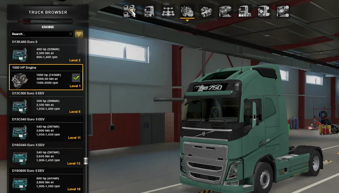1000HP V8 engine for all trucks v1.0