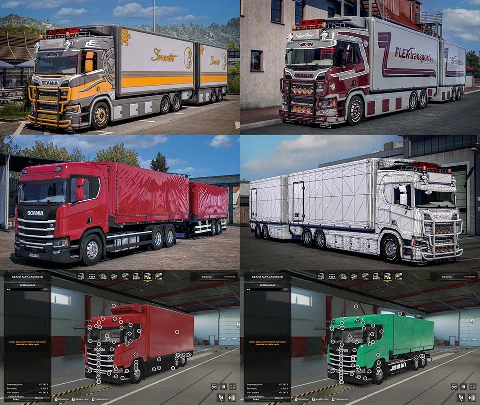 Scania R580 + Trailer Megamod.x 3