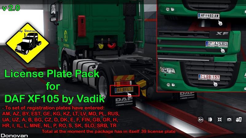 License Plate Pack for Modified Trucks v7.1