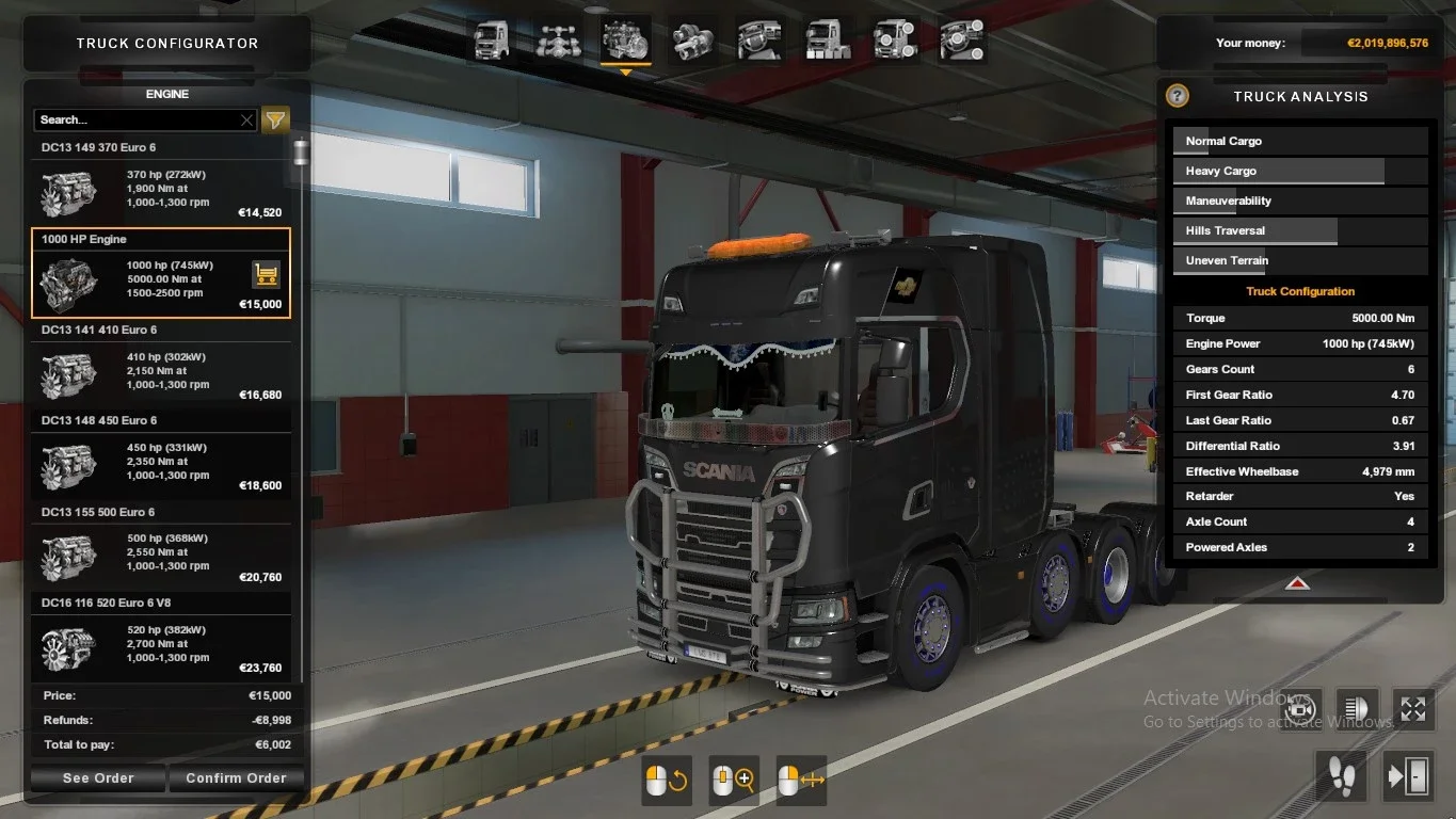 1000HP V8 engine for all trucks v1.0 2