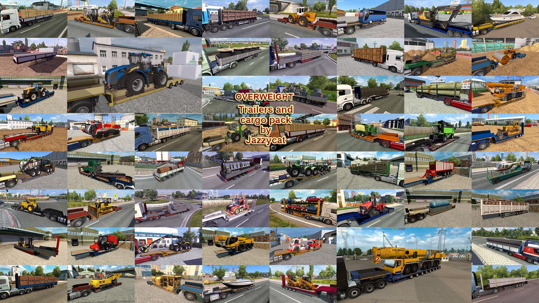 Overweight Trailers and Cargo Pack by Jazzycat v 11.9.6 2