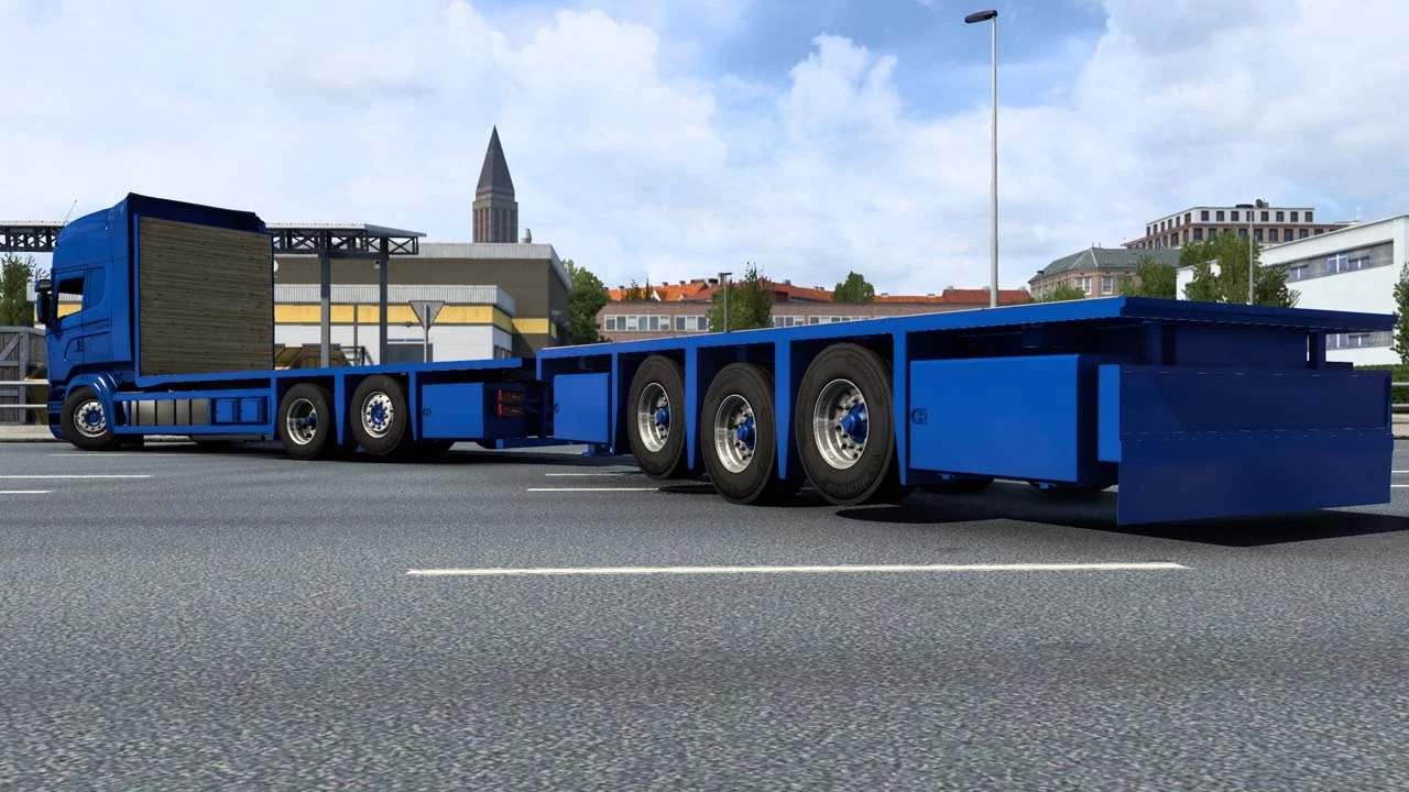 Custom Flatbed Chassis and Trailer Combo for RJL Next Gen Scania v5.0 3