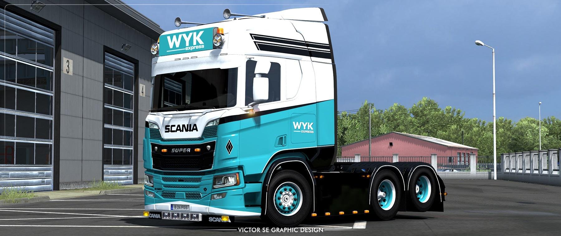 WYK Express Scania R Highline 2016-2024 Skin v 1.1